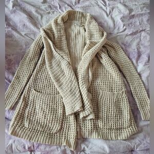URBAN OUTFITTERS BY CORPUS woven cardigan Beige nude cream with 2 large pockets